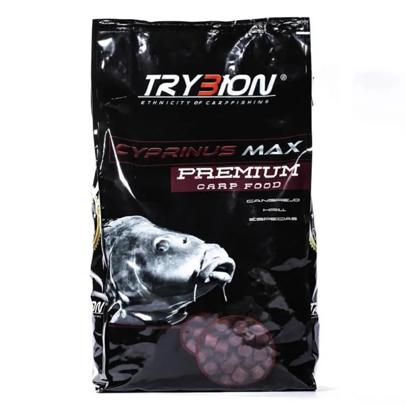Mix Pellets Trybion Cyprinus Max 4, 7 y 15 mm 4 Kg - Tienda Carpfishing