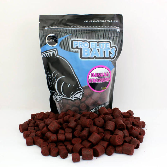 Pellets Pro Elite Baits Banana Strawberry 14 - 20 mm - Tienda Carpfishing