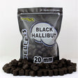 Pellets Taladrados Pro Elite Baits Black Halibut 20 mm - Tienda Carpfishing