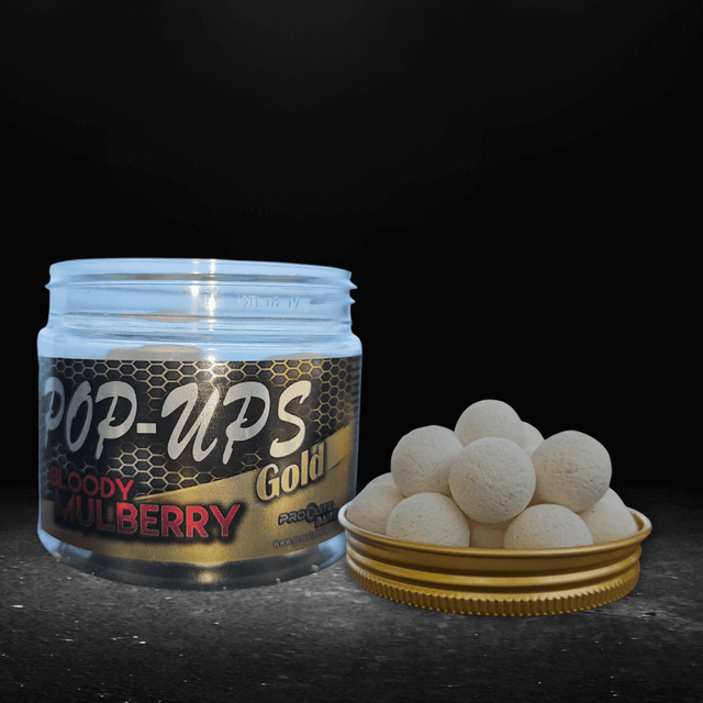 Pop Ups Pro Elite Baits Gold Bloody Mulberry Blanco 20 mm - Tienda Carpfishing