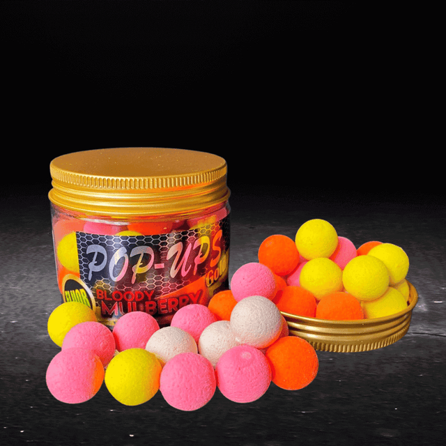 Pop Ups Pro Elite Baits Gold Bloody Mulberry Fluoro 14 mm - Tienda Carpfishing