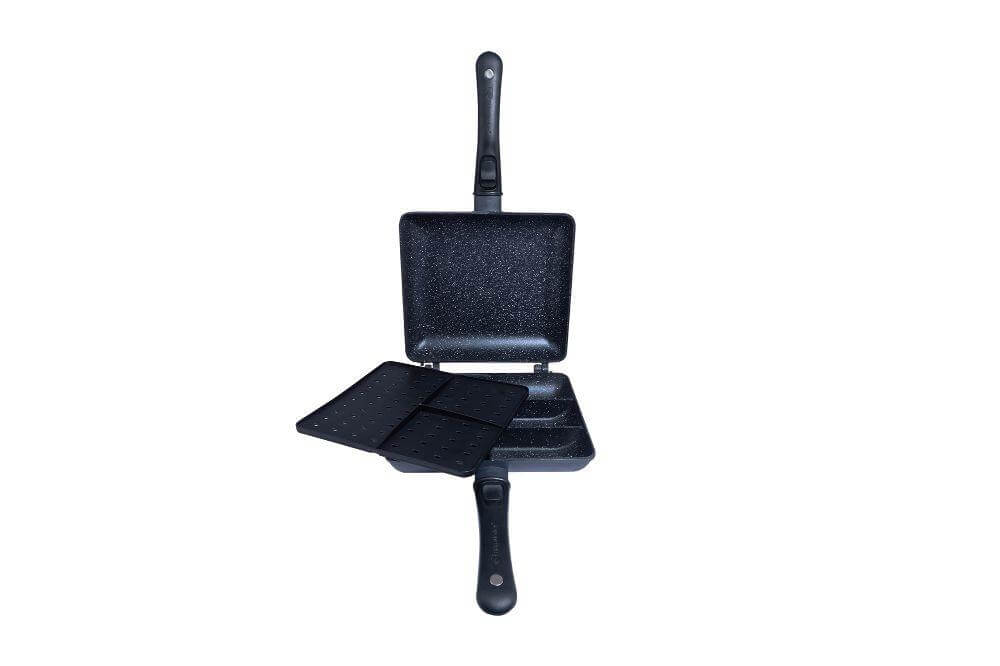 Sartén Ridge Monkey Combi - Steamer Connect Granite XXL - Tienda Carpfishing