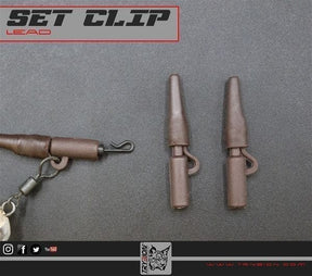 Set clip plomo marrón Trybion - Tienda Carpfishing