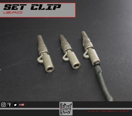 Set clip plomo verde Trybion - Tienda Carpfishing