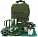 Set de cubiertos y platos NGT Deluxe - Tienda Carpfishing