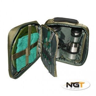 Set de cubiertos y platos NGT Deluxe - Tienda Carpfishing
