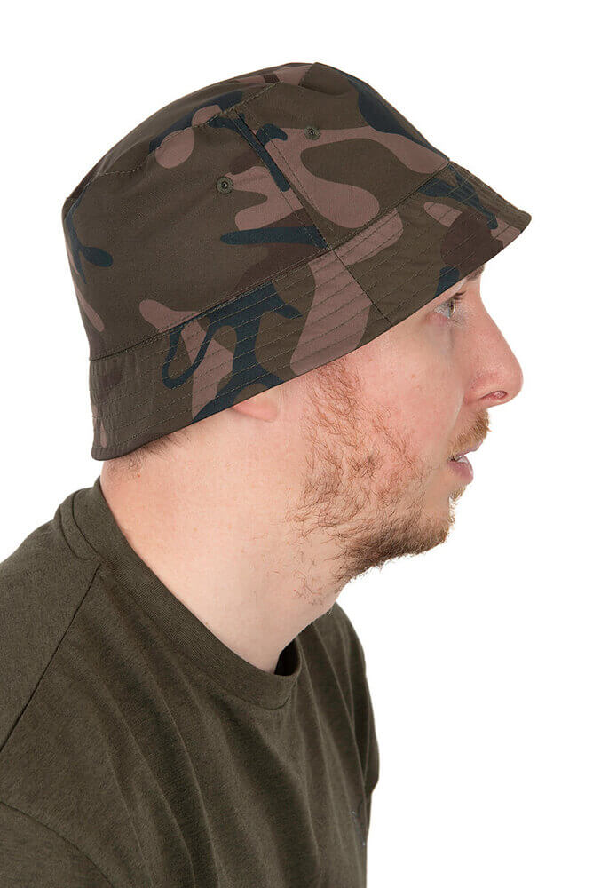 Sombrero Reversible Fox Camo Verde - Tienda Carpfishing