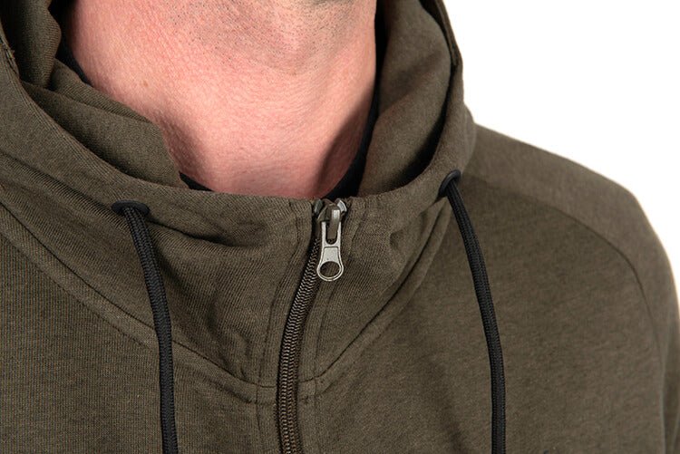 Sudadera Fox Collection LW Verde y Negra de cremallera - Tienda Carpfishing