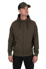 Sudadera Fox Collection LW Verde y Negra de cremallera - Tienda Carpfishing