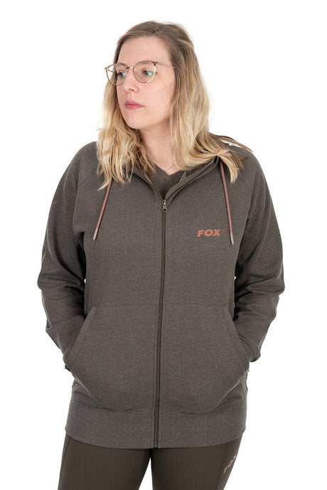 Sudadera Mujer Fox WC Zipped Verde - Tienda Carpfishing