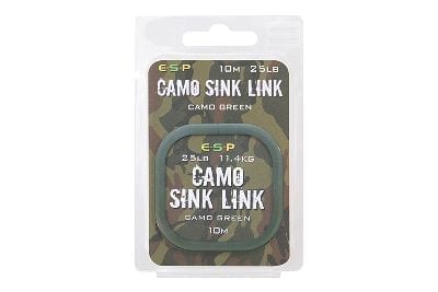 Trenzado ESP Camo Sink Link verde 25 lb / 10 m - Tienda Carpfishing