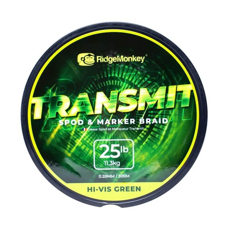 Trenzado Ridge Monkey Transmit Verde 25 Ib / 300 m - Tienda Carpfishing