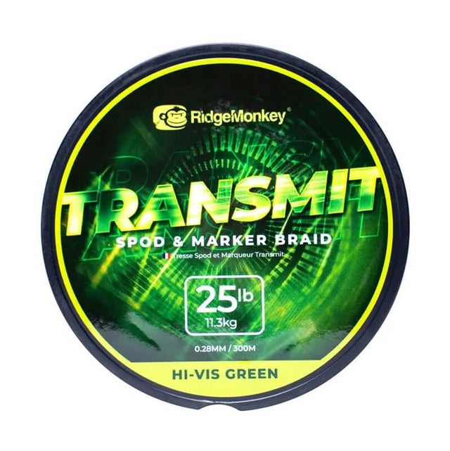 Trenzado Ridge Monkey Transmit Verde 25 Ib / 300 m - Tienda Carpfishing