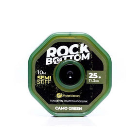 Trenzado Ridge Monkey Tungsteno Rock Bottom Semi Camo Verde 10 m - Tienda Carpfishing
