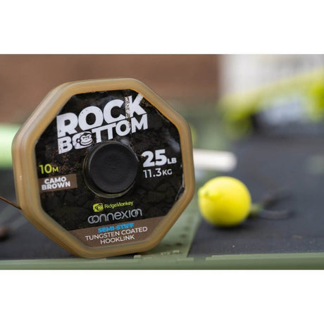 Trenzado Ridge Monkey Tungsteno Rock Bottom Semi Camo Verde 10 m - Tienda Carpfishing