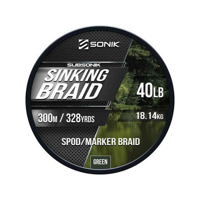 Trenzado Sonik Subsonik Sinking 300 m - Tienda Carpfishing